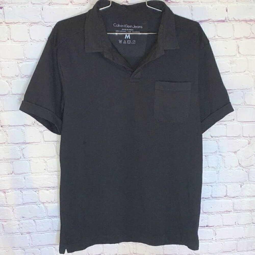 CALVIN Klein short sleeved polo Black Size Medium